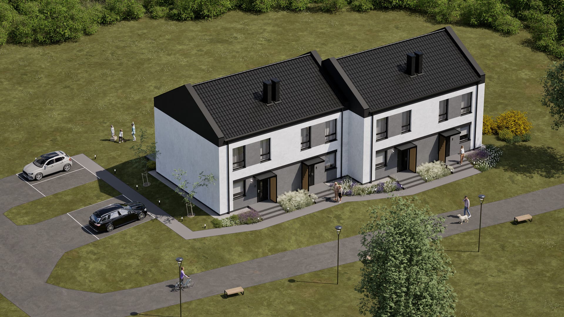 Plan osiedla — widok z góry